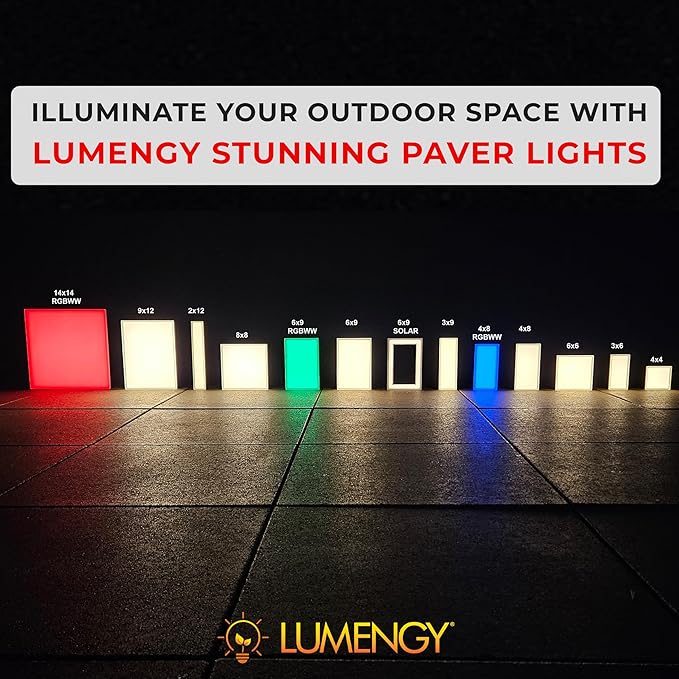 LUMENGY Paver Light 6×6 Inch (5.9 inch X 5.9 inch), Warm White Glare-Free Illumination for Driveways, Pathways, Pool Deck & Patios,12V AC/DC, Waterproof & Drive-Over Rated-Ruum Studio Home