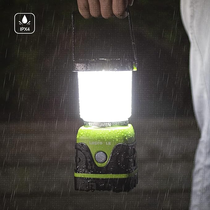 LE 1000LM Battery Powered LED Camping Lantern, Waterproof Tent Light with 4 Light Modes, Camping Essentials, Portable Lantern Flashlight for Camping, Emergency Light, Power Outages, Not Rechargeable-Ruum Studio Home