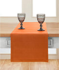 Solino Home Linen Pumpkin Table Runner 36 Inches - 100% Pure Linen Farmhouse Short Table Runner 14 x 36 Inch Ideal for Dresser and Coffee Tables - Fete - Fall, Autumn, Halloween, Thanksgiving-Ruum Studio Home