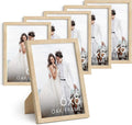 HAUS AND HUES 6x8 Natural Oak Wooden Picture Frame - Set of 6 6x8 Poster Frame - Premium Oak, Vertical Hang, Shatterproof Plexiglass - Ideal for Home, Room, Office (6x8-inch, Natural, Set of 6)-Ruum Studio Home