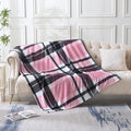 MERRYLIFE Pink Plaid Throw Blanket Decorative Fleece Throw | Ultra-Plush Colorful | Couch Blanket Travel Lap | Home Gift Use(50" 60",Pink Plaid)-Ruum Studio Home