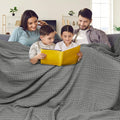 PHF 100% Cotton Waffle Blanket Oversized King 120"x120", Lightweight Breathable Extra Large 10'x10' Summer Blankets for Bed, Giant Big Luxury Aesthetic Woven Bedding for Home Decor, Dark Grey-Ruum Studio Home