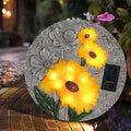 DREAM GARDEN Garden Décor Sunflower Outdoor Decorative Stones, Solar Garden Stone Resin Outdoor Garden Stone Patio, Walkway Stones Yard Art, 10.75 Inch-Ruum Studio Home