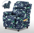Ulax furniture Dutch Velvet Kids Recliner Chair, Toddler Armrest Sofa Couch, Ergonomic Adjustable Lounge Sofa with Footrest, Padded Backrest, Storage Arms, Child Sofa for Bedroom,Living Room-Ruum Studio Home