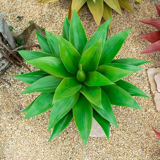 Fake Plants Artificial Agave Plants Indoor, UV Resistant Fake Agave Planters Outdoor Decorating.Artificial Plants for Outdoors Decor(1Pack,22') Spring Decorations for Home-Ruum Studio Home
