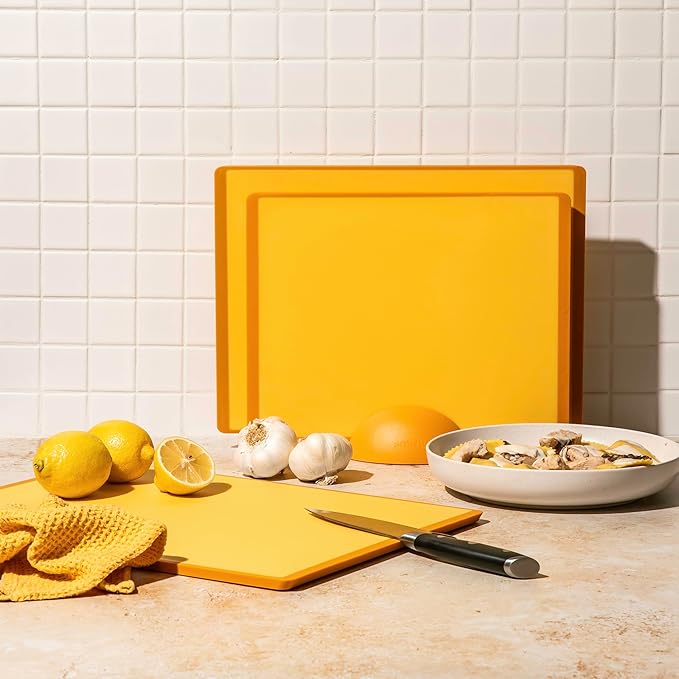 SMIRLY Plastic Cutting Board Set, Dishwasher Safe Plastic Cutting Boards Set for Kitchen, Cutting Boards for Kitchen - Plastic Chopping Board Set-Ruum Studio Home
