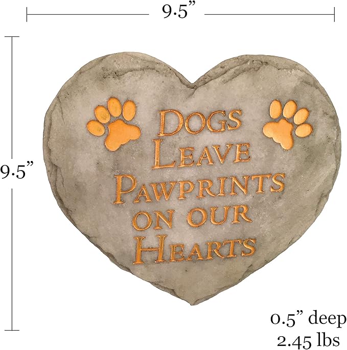 Spoontiques - Garden Décor - Dogs Leave Pawprints Stepping Stone - Decorative Stone for Garden-Ruum Studio Home