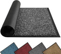 Mibao Front Door Mat, Dirt Trapper Welcome Mat for Outdoor Indoor, Non-Slip Waterproof Doormat, Durable Machine Washable Low Profile Entry Rug for Back Door Outside Patio Porch, 48" x 24", Grey-Ruum Studio Home
