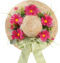 Dilicoming Spring Wreaths for Front Door - 16 Inch Spring Summer Hat Wreath with Artificial Flower, Gift for Women, Indoor Outdoor Wreaths for Wall, Window, Farmhouse, Party, Holiday Home Décor-Ruum Studio Home