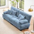 Modular Sectional Sofa, Comfy Cloud Couch Oversized Loveseat, Sectional Couches for Living Room, Modern Chenille Couch for Bedroom, Sleeper Deep Seat Sofa with Throw Pillows, Blue-Ruum Studio Home