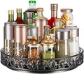 Lazy Susan Turntable Organizer, 13 inch Large Rotating Spice Rack Lazy Susan for Dining Table Top Cabinet Countertop Pantry Kitchen Cupboard Bathroom Black-Ruum Studio Home