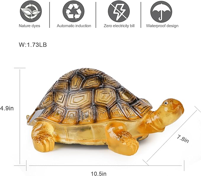 Solar Turtle Lights Deck Decorative Lighting Statue Lawn Patio Backyard Outdoor Garden Decoration Housewarming Gift-Ruum Studio Home