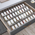 Antimbee Spice Drawer Organizer, 4 Tier- 8 Pack Kitchen Spice Rack Tray for Drawer, Expandable From 13" to 26" Acrylic Seasoning Organizer Rack Holds up 56 Spice Jars (Jars not Include)-Ruum Studio Home