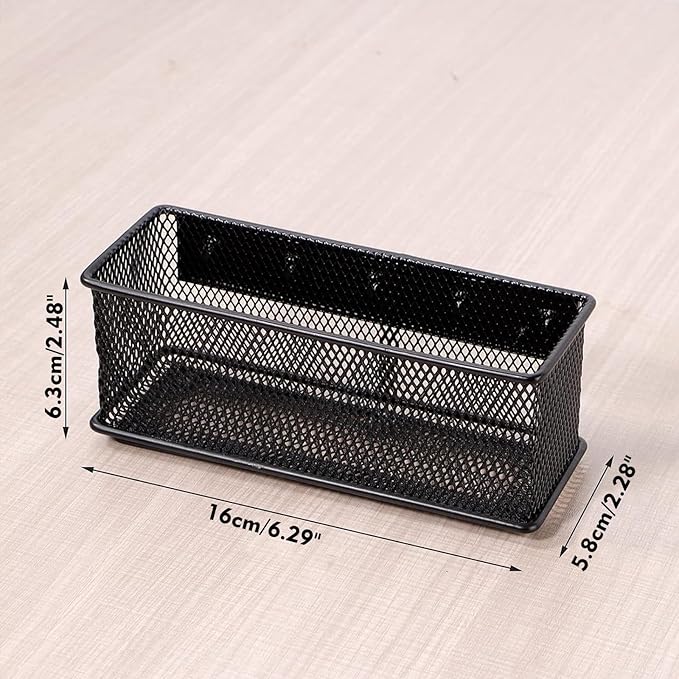 6.29'' × 2.28'' × 2.48 Black Magnetic Basket for Refrigerator Magnetic Locker Organizer for Home Office Accessories, Magnetic Basket for Whiteboard-Ruum Studio Home