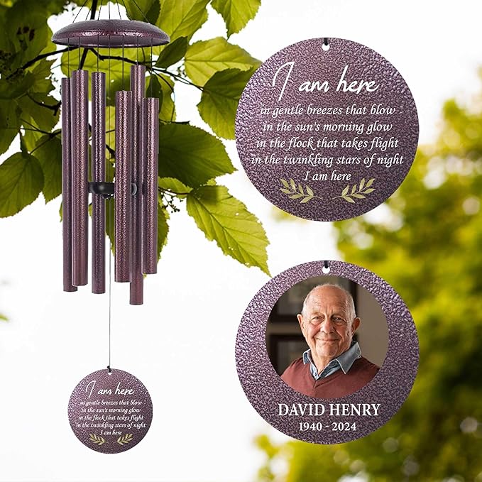 ASTARIN Happy Retirement Gifts Wind Chimes, Personalized 30" Wind Chime for Teacher Coworkers Boss, Personalized Retire Gifts Deep Tone Windchime-Ruum Studio Home