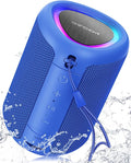 Portable Bluetooth Speaker with Lights, Stocking Stuffers, Powerful Crystal Clear Sound, IPX5 Waterproof, All Day Playtime, BT 5.3, TWS Paring, Small Wireless Speaker for Outdoor, White Elephant Gifts-Ruum Studio Home
