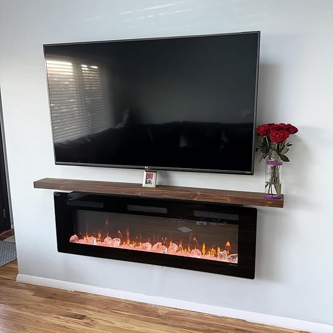 joelsantiques 72 Inch Wooden Floating Shelves for Wall - 72x6x2 in - Made of Natural Wood - Long Heavy Duty Rustic Wall Shelves for Bedroom - Perfect for Living Room, Kitchen - Medium Brown-Ruum Studio Home