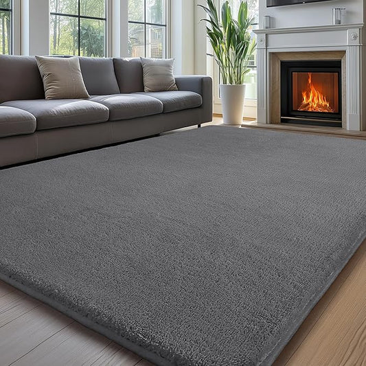 Sour Lemon 9x12 Area Rugs for Living Room, Soft Large Area Rug Fluffy Rugs for Bedroom，Machine Washable Area Rug Non Slip Carpet Rug for Living Room Playroom Kids Room Home Decor-Ruum Studio Home