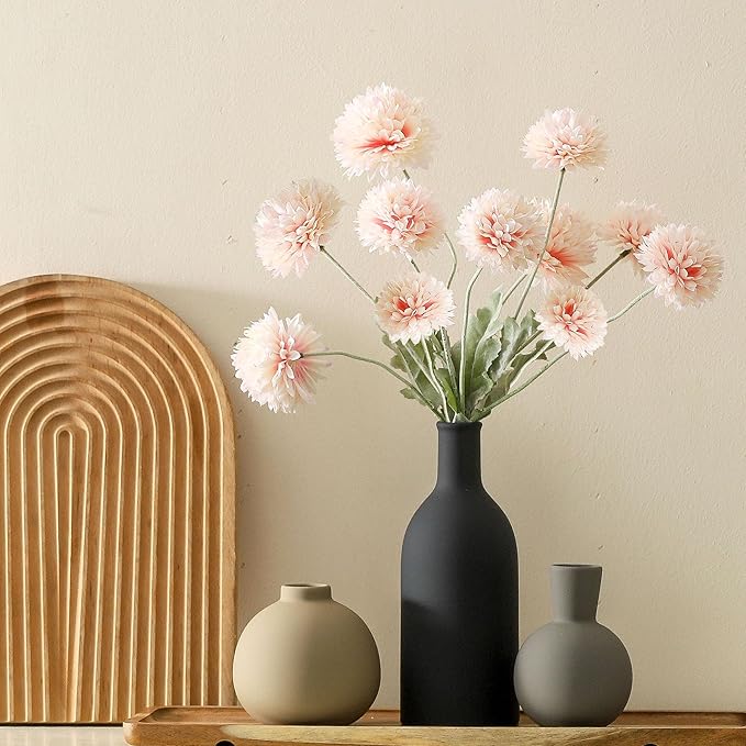 Ceramic Vase Set of 3, Flower Decorative Vases Home Decor Boho Neutral Modern Pottery Pampas Vases for Centerpiece Bouquet Table Mantel Entryway Bookshelf Living Room Bedroom Bathroom Kitchen-Ruum Studio Home