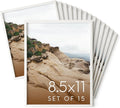 Haus and Hues 8.5x11 White Oak Wood Picture Frames Set of 15 - Premium Bulk Picture Frames 8.5x11 Bundle - Elegant Gallery Wall Frame Set for Posters, Art Display - Ideal for Wall Decor in Home &-Ruum Studio Home