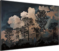 SIGNWIN 60"x72" Extra Large Framed Wall Art Silhouetted Trees at Dusk, Dramatic Forest and Cloudscape for Home Living Room Bedroom Decor (Frame Assembly Required)-Ruum Studio Home