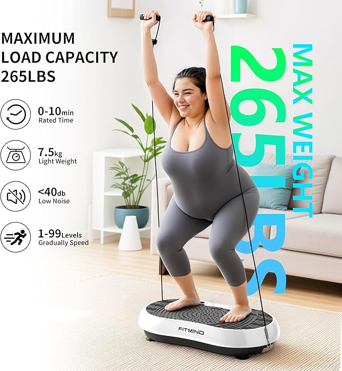 Vibration Plate Exercise Machine, 24" x 14" Extra-Large Vibration Plate for Lymphatic Drainage, Vibration Plates for Weight Loss, Relaxing, Recovery-Ruum Studio Home