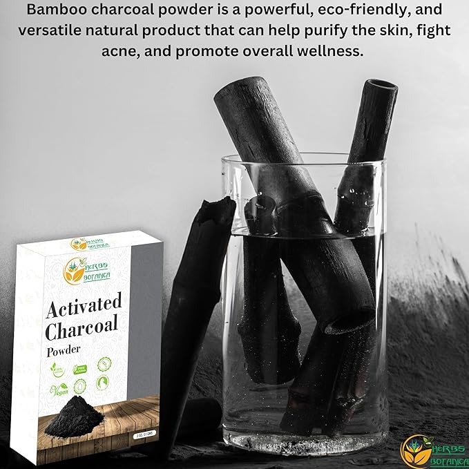 Activated Charcoal Powder 100% Food Grade, Natural Detoxifier for Teeth Whitening, Digestive Health, Face Masks, DIY Skincare, Detox Drinks & Bug Bite Relief 3.5 oz Pack-Ruum Studio Home