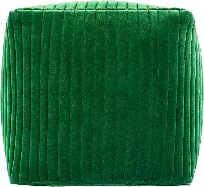 Mark&Day Pouf Ottoman, Rubbach Modern Dark Green Cube Pouf Foot Rest for Living Room, Bedroom and Boho Home Decor (16"x16"x16")-Ruum Studio Home