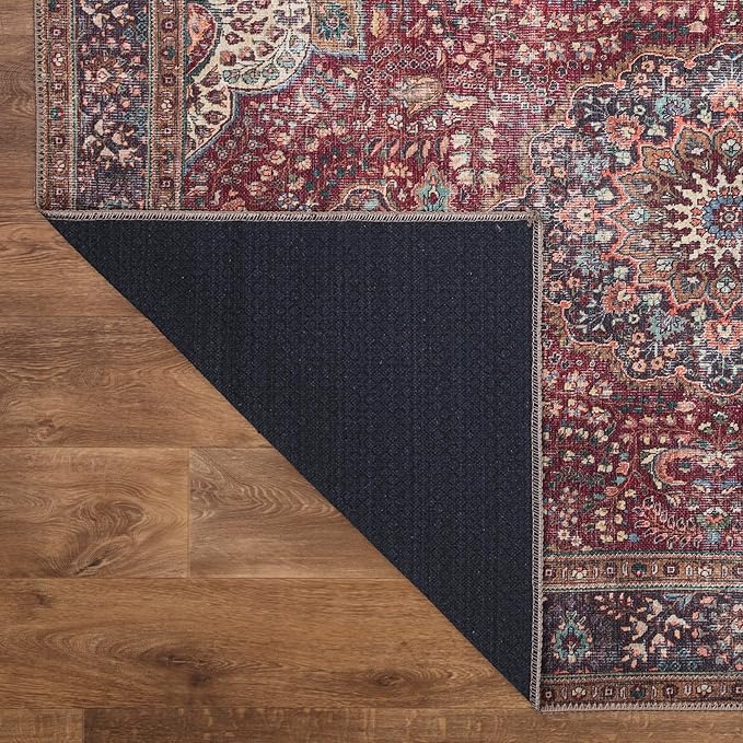 Keen Home Design 6x9 Rug - Machine Washable Area Rug with Non-Slip Backing, Ideal for Living Room, Dining Room, Bedroom - Vintage, Easy Clean, Durable, Low Pile Rug - (6' x 9')-Ruum Studio Home