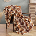 CASAAGUSTO Boho Sherpa Throw Blanket, Aztec, Ultra Soft, Warm, Cozy, Plush, Thick Fleece Bohemian Throw Blanket for Couch, Bed, Sofa (Terracotta 50 * 60 Inch)-Ruum Studio Home