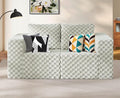 Modular Sectional Sofa 2 Seater Loveseat Modular Couch with Deep Seat Memory Foam Cloud Sofa Chair with Pillows Oversized Sectional Sofa for Living Room Bedroom (Plush GREYOLIVE, Loveseat)-Ruum Studio Home