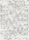 Unique Loom Rosso Collection Vintage, Geometric, Bohemian, Traditional, Distressed, Southwestern Area Rug, Rectangular 9' 0" x 12' 0", Light Gray/Ivory-Ruum Studio Home