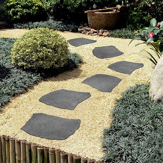 3 Pack Rubber Stepping Stones Outdoor Garden Rubber Pavers Pathway Walkway Paving Stones-Ruum Studio Home
