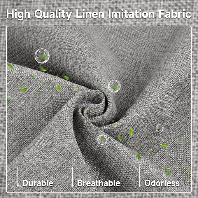 GRANNY SAYS Large Storage Bins With Lids, Decorative Boxes, Fabric Containers With Double-Open Lid and Divider, Collapsible Clothes Organizers, 63L Linen for Closet, Dark Gray-Ruum Studio Home