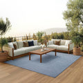 Nourison Home Positano 6' x 9' Navy Blue Fabric Modern Area Rug (6' x 9')-Ruum Studio Home
