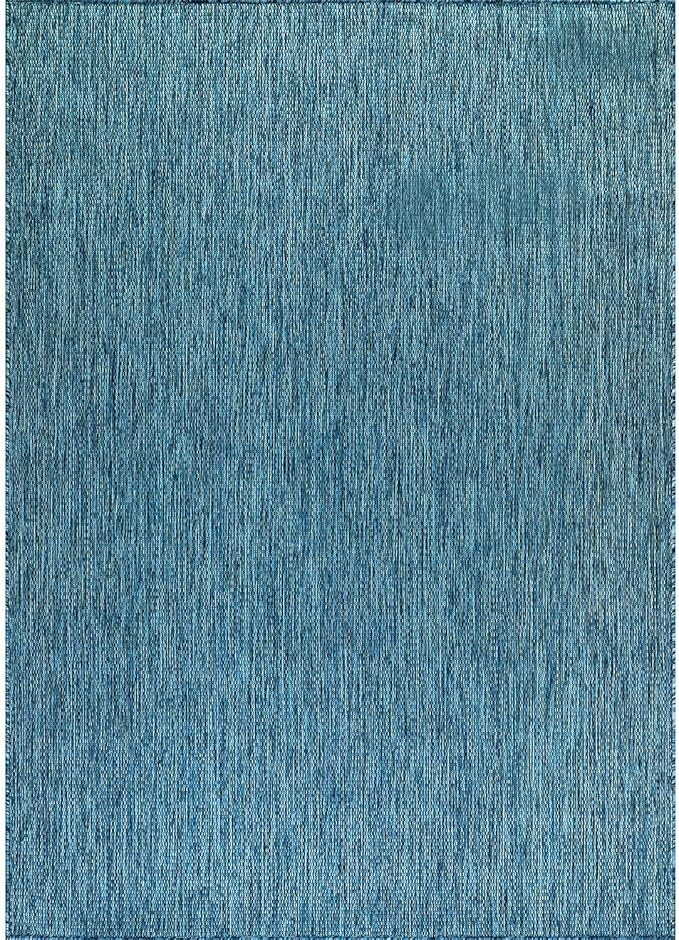 CAMILSON Outdoor Rug 6x9 Modern Area Rugs for Indoor and Outdoor Patios and Porches - Waterproof, Washable, Non-Shedding, Easy-to-Clean Outside Carpet (6 x 9, Solid - Aqua)-Ruum Studio Home
