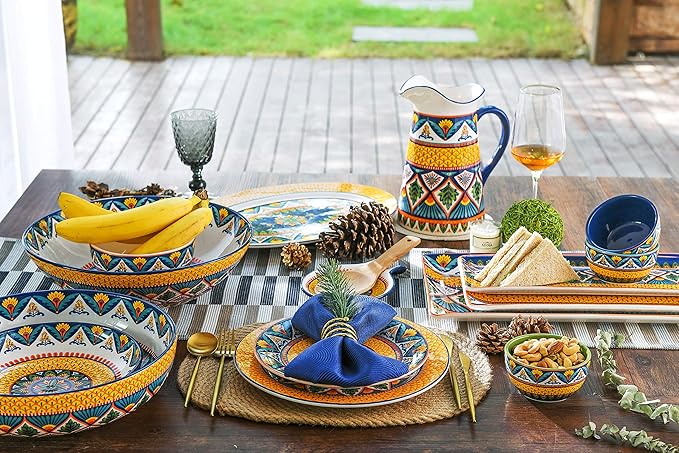 Bico Havana Ceramic 16 inch Oval Platter, Microwave & Dishwasher Safe-Ruum Studio Home