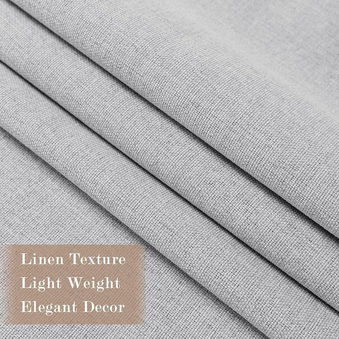Room Divider Curtains Screen Partitions, Linen Look 100% Blackout Drapery 84 Inches Long, 120" Wide Pinch Pleated Window Drapes, Privacy Protecting, Light Blocking, (1 PC, Silver Grey)-Ruum Studio Home