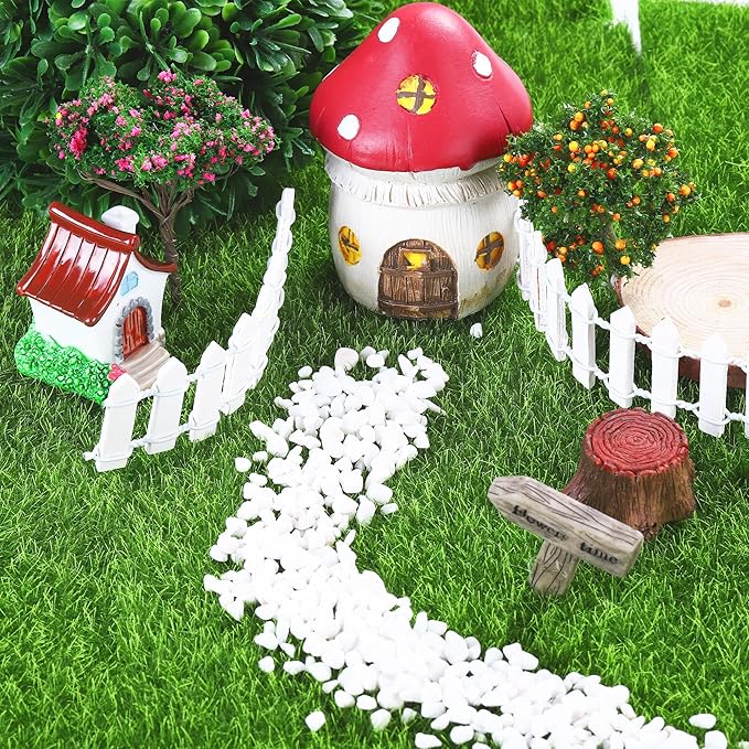 Elcoho 18 Pieces Fake Grass for Crafts Fairy Garden 6 x 6 Inches Artificial Garden Grass for Miniature Ornament Dollhouse DIY Decoration-Ruum Studio Home