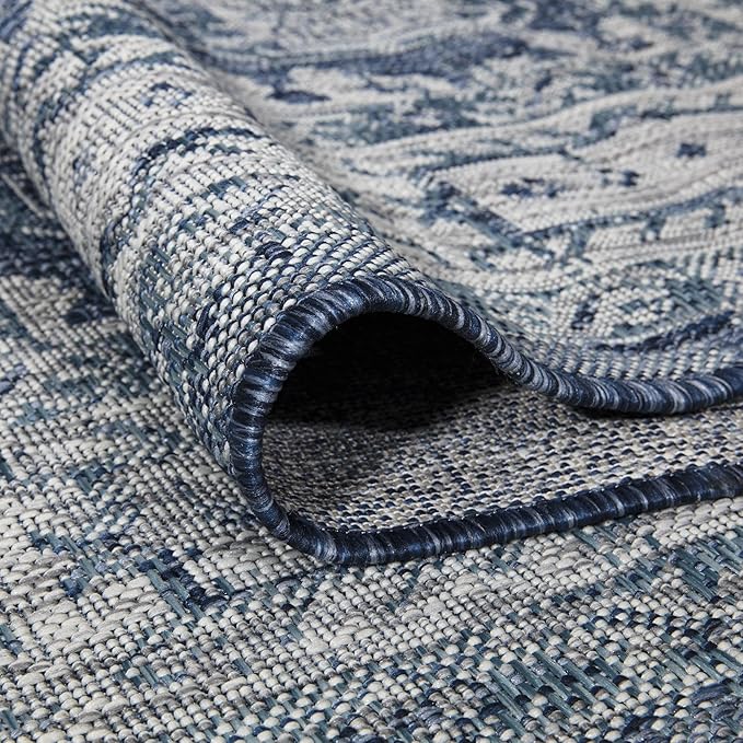 Keen Home Design Terrace Outdoor Area Rug - 6x9 Washable Indoor/Outdoor Rug for Patio, Kitchen, Balcony, Beach, Garden, Deck and Porch, Size: 6'x8'10"-Ruum Studio Home