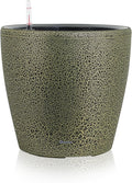 Dexceder 15x14 Self Watering Planter with Wheels Indoor Outdoor, Inner Pot Design, Thickened Large Floor Standing Flower Plant Pot with Water Level Indicator (Black Gold Crackle)-Ruum Studio Home