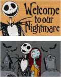 Gertmenian Nightmare Before Christmas Coir Doormat - 2x3 Welcome Mat (2-Pack), Ideal for High Traffic Areas in Front Door, Garage, Entryway - Welcome Nightmare/Jack & Sally, 80005-Ruum Studio Home