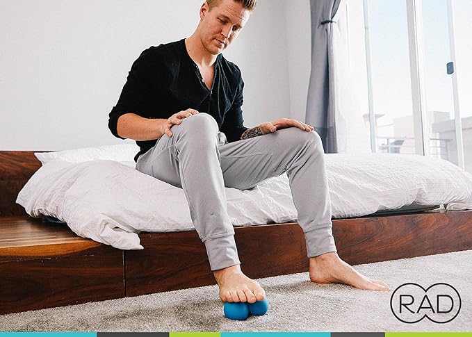 RAD Stiff Peanut Massage Ball – High Density Yoga Deep Tissue Roller Ball – Myofascial Release for Back, Neck, Feet, Psoas & Spine – Suboccipital & Thoracic Trigger Point Therapy-Ruum Studio Home