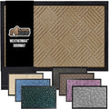 GORILLA GRIP 100% Waterproof All-Season WeatherMax Doormat US Designed Natural Rubber, Stain and Fade Resistant, Low Profile Indoor Outdoor Door Mats, Easy Clean Patio Mat, 23x35, Beige Diamond-Ruum Studio Home