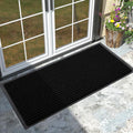 Yimobra Front Door Mat Outdoor Indoor Entrance, 100% Waterproof All-Season All Weather Doormat, Welcome Matt Outside Entry, Non Slip, Low Profile, Heavy Duty Patio Porch Floor Mats,47 x 24,Black-Ruum Studio Home