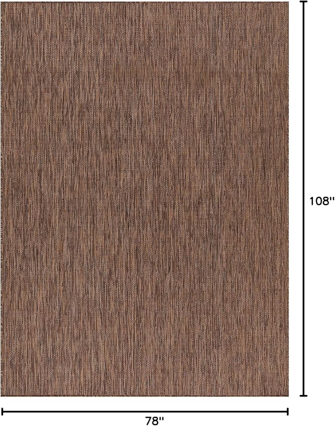 Washable Indoor Outdoor Rug 6x9 Weather Resistant Area Rugs Modern Solid for Porch Deck Balcony Backyard Patio Outside Carpet (6 X 9 Gold Brown)-Ruum Studio Home