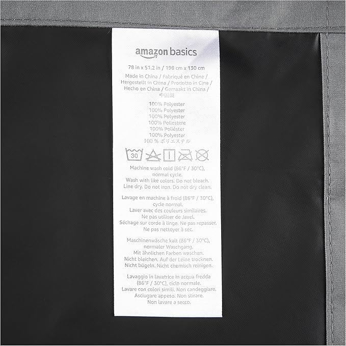 Amazon Basics Portable Blackout Curtain Shade with Suction Cups, 50"W x 78"L, 2-Pack, Dark Grey-Ruum Studio Home
