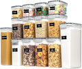 CHEFSTORY Airtight Food Storage Containers Set, 14 PCS Kitchen Storage Containers with Lids for Flour, Sugar and Cereal, Plastic Dry Food Canisters for Pantry Organization and Storage-Ruum Studio Home