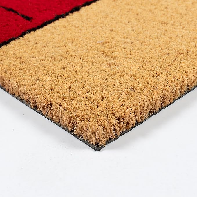 Gertmenian Peanuts Snoopy Coir Doormat - 2x3 Welcome Mat (2-Pack), Ideal for High Traffic Areas in Front Door, Garage, Entryway - House/Peanut Patch, 80003-Ruum Studio Home