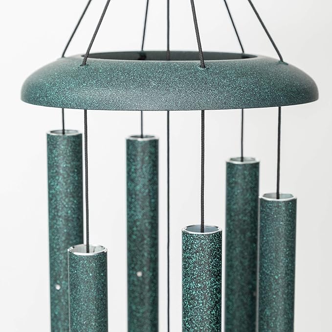Corinthian Bells by Wind River – 30 inch Green Wind Chime for Patio, Backyard, Garden, and Outdoor Decor (Aluminum Chime) Made in The USA-Ruum Studio Home